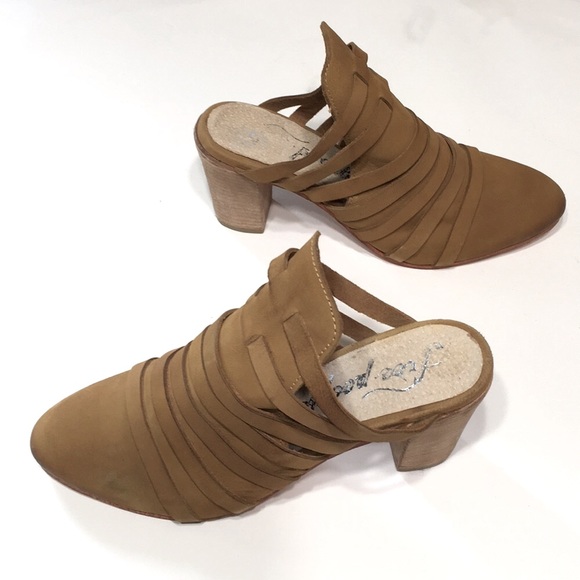 FREE PEOPLE mule camel block heel NEW - Picture 9 of 16